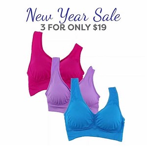 3 For Only $19! Seamless Miracle Bra with Removable Pads. Woven stretch fabric for supreme comfort. Comes in a 3 pack, in either neutral or bright colors. Shop now to get yours for ONLY $19! 🔥 | MobStub Daily Deals
