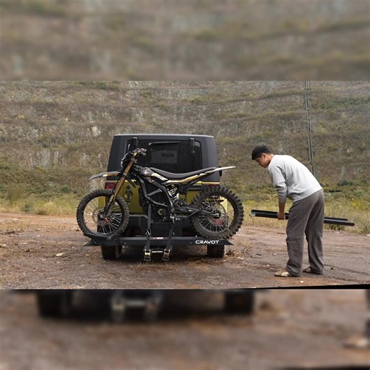 Step-by-step setup for MotoRack M1/M1 Max｜Heavy-Duty Built, 350/660LBS Capacity Installed easily, ready for any terrain. https://cravot.com/products/cravot-motorack-m1-m1-max-heavy-duty-foldable-hitch-motor-bike-rack #MotorcycleAccessories #roadtrip #AdventureAwaits #exploremore #bikelife #EasyInstallation #bikeride #biketour #CRAVOT #RideBeyondLimits #WeekendEscape #CyclingVibes #motorcycleaccessories #motorcyclerack | Cravot | Facebook