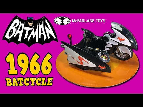Unboxing and Review: McFarlane Batcycle with Sidecar from the DC Retro Batman 66 Action Figure Line