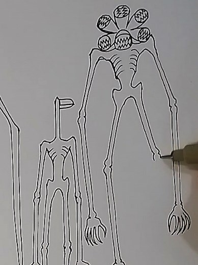 Easy Drawing Tutorial for Siren Head Art