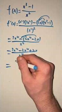 Solving Quotient Rule Derivatives #calculus