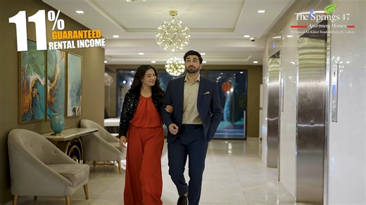 2.7K views · 12 reactions | Earn 11% Guaranteed Rental Income with The Springs 47 ✨ Invest in Gulberg’s prime address and enjoy steady returns with luxury living. #TheSprings47 #LuxuryLifestyle #GuaranteedReturns #RentalIncome | The Springs Apartment Homes | Facebook