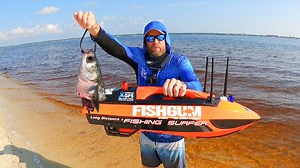 709K views · 3.2K reactions | We used a remote control boat to catch this giant fish | AnglerUp with Brant | Facebook