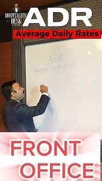 The Average Daily Rate (ADR) Explained #adr #frontoffice #hr #trainingmanagement #hotelier #newwyear