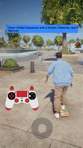 How to do Clean 1500 points Sequences with 2 Grinds, 2 Manuals, and 3 Fliptricks #skateboarding