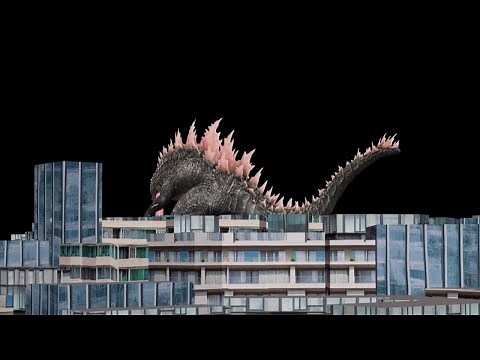 Evolved Godzilla does the hollow earth blast | blender