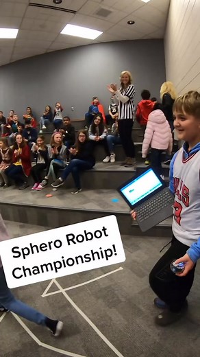 5th Grade Students compete for the Sphero Championship! #STEM #elementaryschool #coding #fyp #education #student #sphero #robotics
