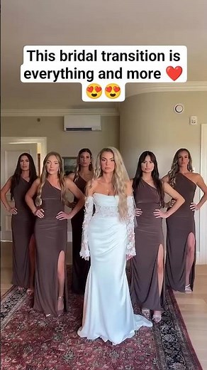 THIS IS THE BEST BRIDAL TRANSITION EVER❤️❤️✨✨#weddin#bride#bridesmaids #weddingdress#transition#fyp