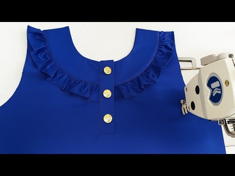 How to Sew a Beautiful Neckline ✂️ | Step-by-Step No Voice Tutorial 📽️ | Easy Sewing Hack!