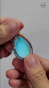 Stone wrapping - Free tutorial video link above the title #shortsvideo #wireworks #stonebeads