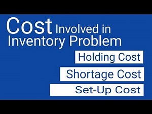 Cost involved in Inventory Problem | Inventory Model