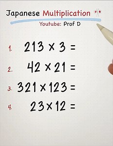 256K views · 5.7K reactions | Multiply Numbers like a Pro  | Japanese Multiplication  | Prof D | Facebook