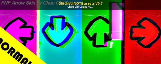 Glitched NOTE assets V0.7 Mod for Friday Night Funkin' | FNF Mods