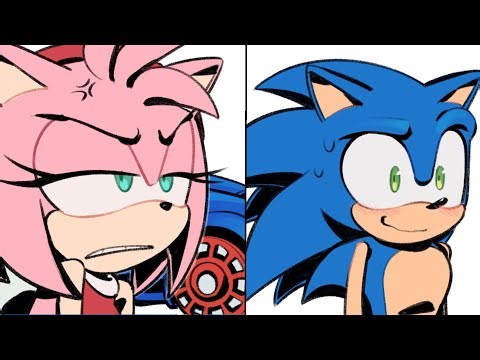 Sonic Fumbles Amy (Sonic Sonamy Comic Dub)