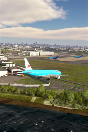 Crosswind Landing!! b777 200 #aviation