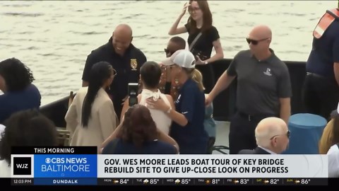 Up close look at the Key Bridge rebuild project for Maryland congressional delegation