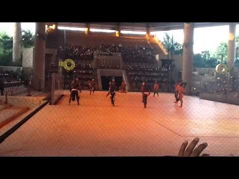 Mayan ball game Xcaret Espectacular in Mexico.