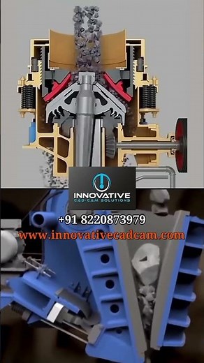 #035 Stone Crushing Mechanism #3d #Solidworks #design [ www.innovativecadcam.com , +91 8220873979 ]