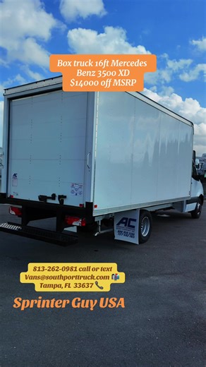🚨💥 Sprinter Guy USA just dropped brand new box trucks with up to $14,000 OFF – yes, you read that right! 🚚🔥 Why pay full price when you can roll out in a brand-new box truck for way less? 👀 Don’t sleep on this deal, these trucks won’t last! #boxtruck #boxtrucklife #boxtruckbusiness #boxtruckowner #boxtruckhustle @sprinterguyusa 813-262-0981 call or text Vans@southporttruck.com 📬 Tampa, FL 33637 📞 7528 N US Highway 301