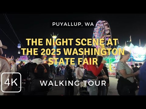 Evening Fair & Fireworks at the 2025 Washington State Fair in Puyallap, WA | Walking Tour