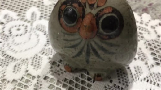 Vintage Mexico Ceramic Owl Figurine, Hand Painted Pottery - Etsy