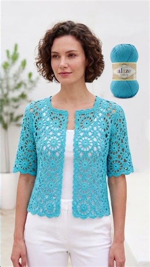 Motif Blouse with Alize Diva
