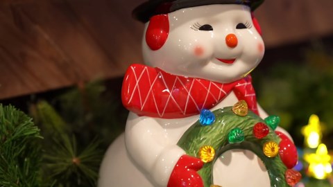 Mr. Christmas Medium Ceramic Figures 12" - Snowman