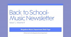 Back to School- Music Newsletter