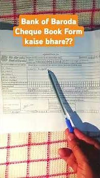 Bank of baroda cheque book form kaise bhare || How to Fill BOB Cheque Book Request Form 2025
