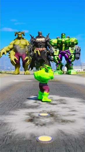 RANDOM HULK VS GIANT BATMAN & ROBOT HILK & ULTIMATE GREEN GOBLIN #shorts #gta5 #hulk