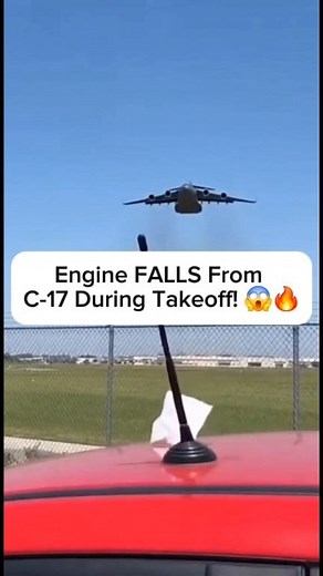 Engine FALLS From C-17 During Takeoff! 😱🔥 | tndviralvideos