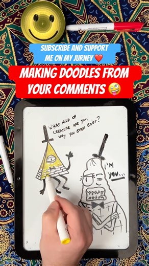 Doodling Bill Cipher! ⚠️👁️ Don't make a deal! #shorts