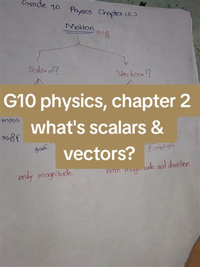 G10 physics, chapter 2 what's scalars & vectors? #g10 #grade10 #grade10physics #physics #treeih