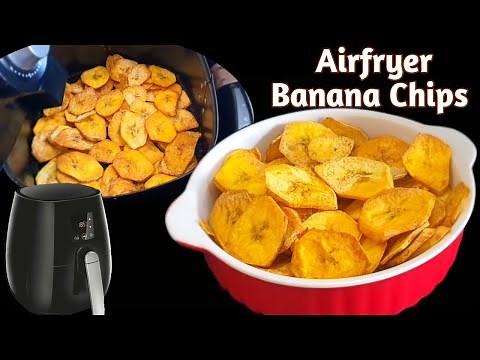 Air Fryer Banana Chips Recipe | Air Fryer Snacks | Airfryer Plantain Chips