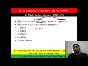#Coding & Decoding-6 For all Competitive Exams by Bavishya