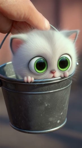 A Cat in the Bucket 🐱😂 – Cutest Reaction Ever!