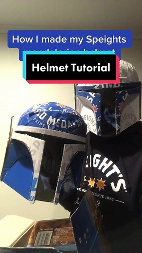 How to Make a Mandalorian Beer Box Helmet Tutorial