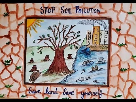 Drawing on soil pollution ll how to draw poster on soil pollution