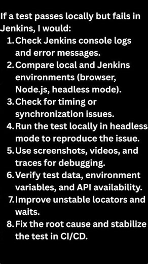 Why Tests Fail in Jenkins but Pass Locally? | Playwright & Automation Interview Question