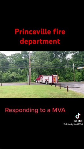 Princeville fire department responding to MVA