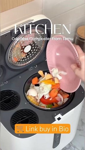 Electric Composter For Kitchen Indoor: 1.06gal Large Capacity Odorless Composter Kitchen Counter,