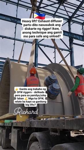 22K views · 574 reactions | Heavy lift? Exhaust diffuser parts ng gas Turbine, hindi pwedeng bara bara  #construction #site #lifting #OFW | Richard Villanueva | Facebook
