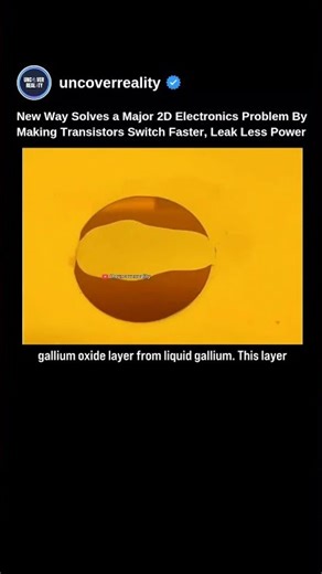 This New Way Solves a Major 2D Electronics Problem By Making Transistors Switch Faster #tech #shorts