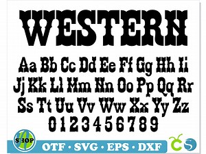 Western Font TTF, Western Font SVG Cricut, Cowboy Font Svg, Western Letters Svg, Western Font for Cricut, Western Alphabet Svg, Cowboy Svg - Etsy