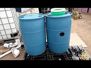 DIY swirl or radio flow filter using a 55 gallon plastic barrel and making the bottom convex.