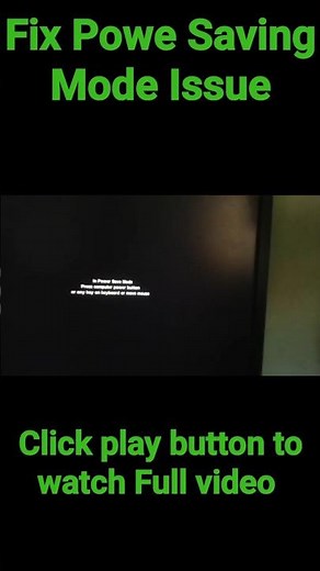 How to Fix Power Saving Mode Problem in PC