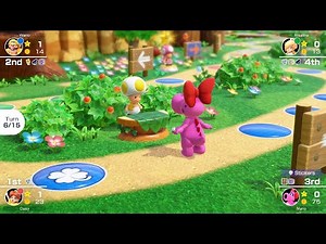 Mario Party Superstars #80 Woody Woods Birdo vs Wario vs Daisy vs Rosalina