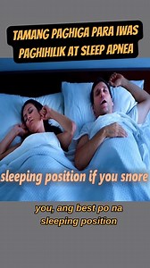 277K views · 1.3K reactions | Best sleeping position para iwas hilik at sleep apnea #reelsfacebook #sleep #snoring #sleepapnea | Doc Cherry, DPT | Facebook
