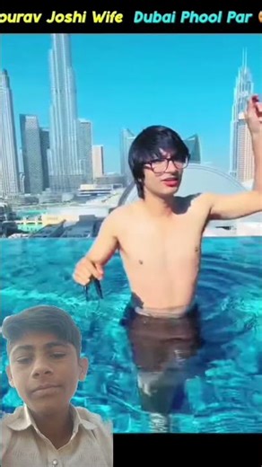 Sourav Joshi Wife Dubai Pool Par 😍 Sourav Wedding ❤️‎⁨@souravjvlogs⁩ #souravjoshivlogs