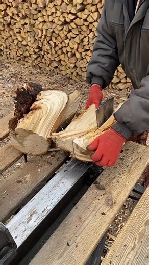 3.3K views · 13 reactions | Will you split such wood with an axe | Wood Splitting Machines | Facebook